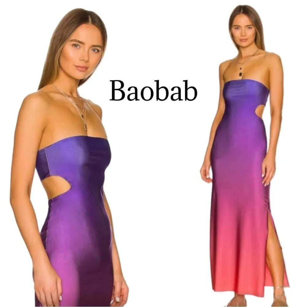 BAOBAB Revolve Mambo Maxi Dress in Sunrise Sz S NWT